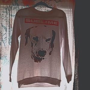 Sublime Band Dalmatian Sweatshirt, size small, white